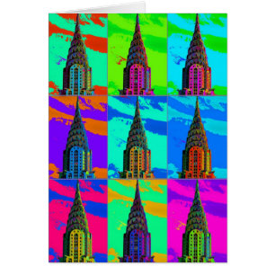 Bovenkant van de Chrysler Building Pop Art