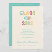 bovenkant van de uitnodiging van het klassenafstud (Voorkant / Achterkant)