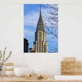 Bovenkant van het Chrysler-gebouw, Bare Trees Poster (Keuken)
