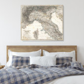 Bovenland en Midden-Italië Canvas Afdruk (Insitu (Slaapkamer))