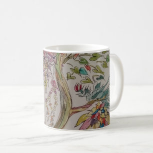 bovenliggende voorouderlijke boom koffiemok