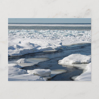 Bovenmeer blauwe ijs, bovenschiereiland briefkaart