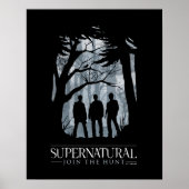 Bovennatuurlijk bos silhouet grafisch poster (Voorkant)