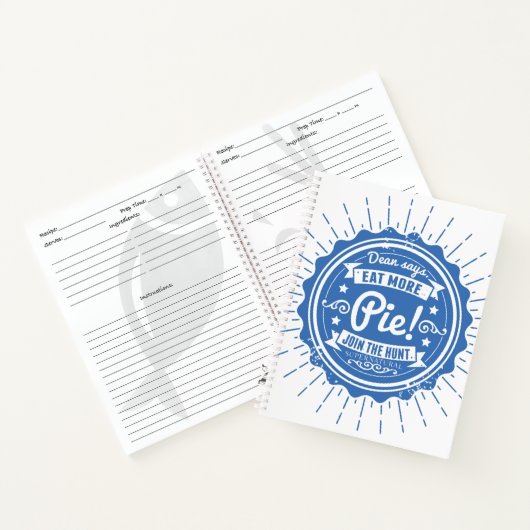 Bovennatuurlijk "Dean zegt eet meer taart!" Notitieboek (Binnen)