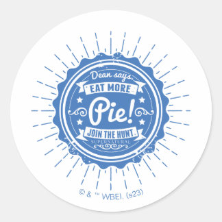 Bovennatuurlijk "Dean zegt eet meer taart!" Ronde Sticker