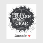 bovennatuurlijk "emo" citaat sticker (Vel)