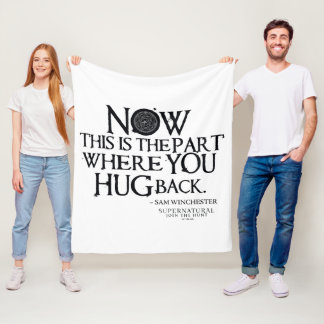 Bovennatuurlijk "Knuffel terug" citaat Fleece Deken