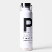 Bovennatuurlijk "Pie"-citaat Waterfles (Voorkant)