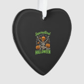 Bovennatuurlijk skelet Halloween Vectorontwerp_1 Ornament (voorkant)