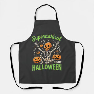 Bovennatuurlijk skelet Halloween Vectorontwerp_1 Schort