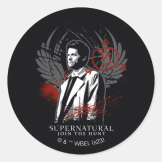 Bovennatuurlijke Castiel Graffiti Graphic Ronde Sticker
