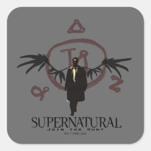 Bovennatuurlijke Castiel Illustratie Vierkante Sticker