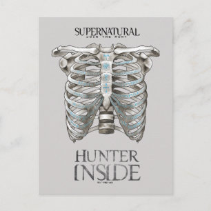 Bovennatuurlijke "Hunter Inside" Ribcage Graphic Briefkaart