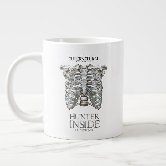Bovennatuurlijke "Hunter Inside" Ribcage Graphic Extra Grote Beker (Links)