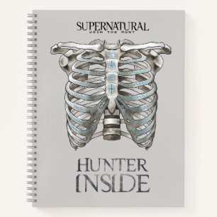 Bovennatuurlijke "Hunter Inside" Ribcage Graphic Notitieboek