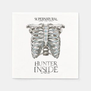 Bovennatuurlijke "Hunter Inside" Ribcage Graphic Servet