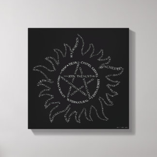 Bovennatuurlijke typografie Pentagram Canvas Afdruk