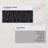 Bovenpaneel - Visitekaartje met drapergetallen (Voorkant / Achterkant)