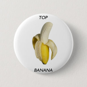 Bovenste banaan ronde button 5,7 cm