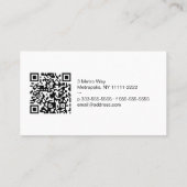 Bovenste binnenstad Midnight Sky met QR-code Visitekaartje (Achterkant)