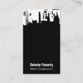 Bovenste binnenstad Midnight Sky met QR-code Visitekaartje (Voorkant)