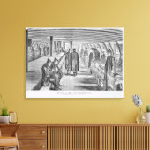 Bovenste dek van het 'Unite'-ziekenhuis, aangeslot Canvas Afdruk (Insitu (Woonkamer))