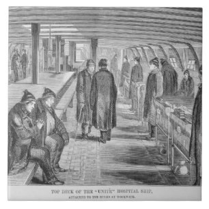 Bovenste dek van het 'Unite'-ziekenhuis, aangeslot Tegeltje