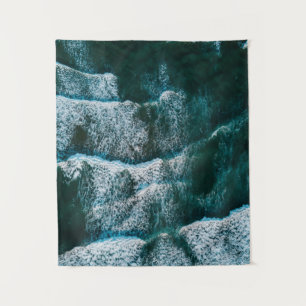 Bovenste foto van het uitzicht van het waterlichaa wandkleed