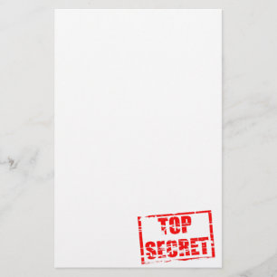 Bovenste geheime rubberstempel briefpapier