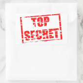 Bovenste geheime rubberstempel rechthoekige sticker (Tas)