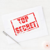 Bovenste geheime rubberstempel rechthoekige sticker (Envelop)