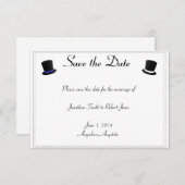 Bovenste hats Bow Stropdassen Blue Gay Weddenschap Save The Date (Voorkant / Achterkant)