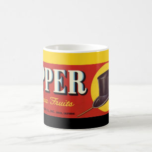 Bovenste Hoed Fruit Label Mok
