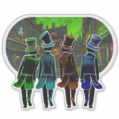 Bovenste Hoed Ontwerp Sticker (Voorkant)