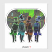 Bovenste Hoed Ontwerp Sticker (Vel)