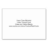 Bovenste Hoesje alfabet tutorial Kaart groen geel (Achterkant)
