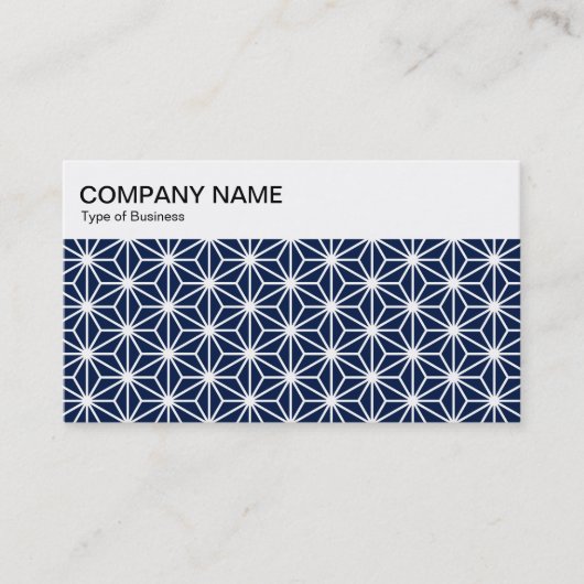 Bovenste paneel - Asanoha Pattern - Indigo 001744 Visitekaartje (Voorkant)