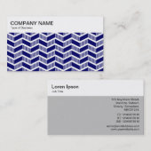 Bovenste paneel - Chevron Pattern - Deep Navy Busi Visitekaartje (Voorkant / Achterkant)