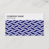 Bovenste paneel - Chevron Pattern - Deep Navy Busi Visitekaartje (Voorkant)