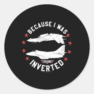 Bovenste Pistool omgekeerd Ronde Sticker