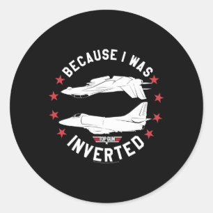 Bovenste Pistool omgekeerd Ronde Sticker