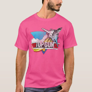 Bovenste Pistool vliegende jet T-shirt