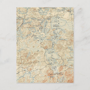 Bovenste Saranac Lake Detail van Old Topographic M Briefkaart