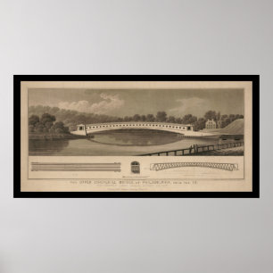 Bovenste Schuylkill Covered Bridge Philadelphia PA Poster