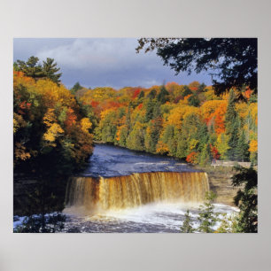 Bovenste Tahquamenon-watervallen in het noorden va Poster