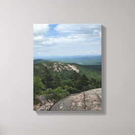 Bovenste uitzicht van de bergen canvas afdruk