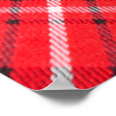 Bovenste uitzicht van het tartaankleurstofpatroon poster (Hoek)