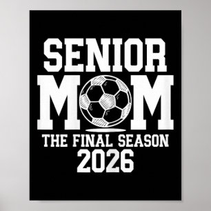 Bovenste voetbalmoeder, klas van 2026 Senior Night Poster