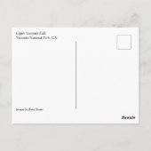 Bovenste Yosemite-Herfsten, Yosemite National Park Briefkaart (Achterkant)