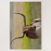 Bovins de la Corne Longue Texas. Jigsaw Puzzle (Vertical)